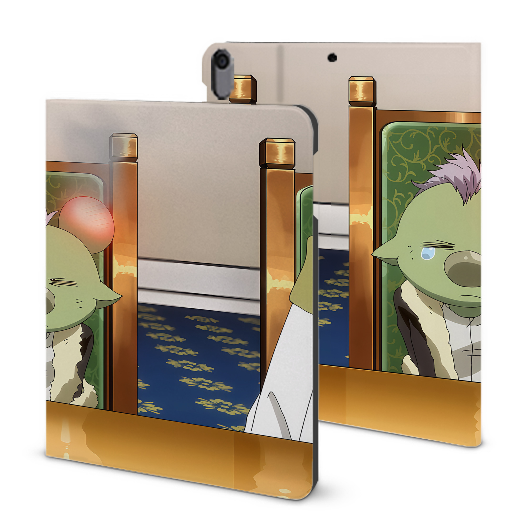 （画像用） 転スラ Regarding Reincarnated to Slime IPad ケース ブック型 PUレザー TPU 耐衝撃 軽量 薄型 ペン収納なし 全面保護 IPad 各モデル対応